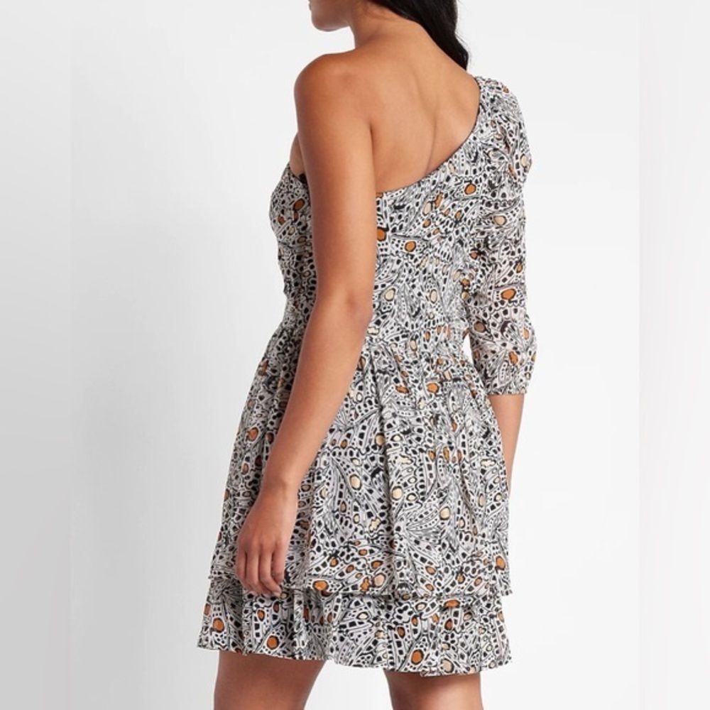 Butterfly Dress Size XL One Shoulder Gold Monarch Party Girls Night Out NWT